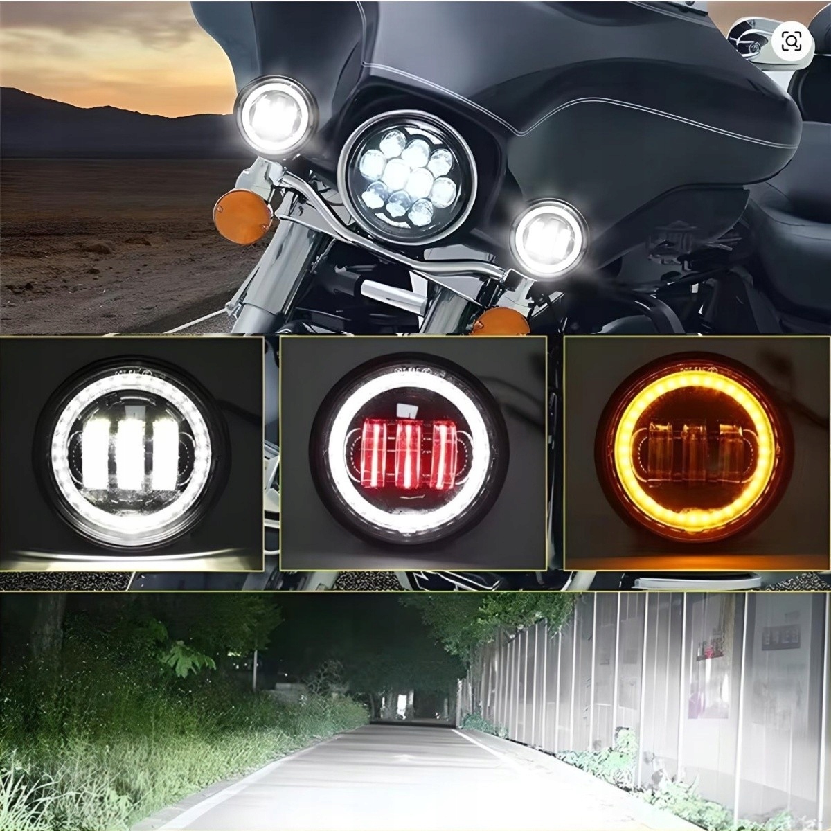 Predné svetlá 4.5" Full Led Drl, smerovky, 2 ks