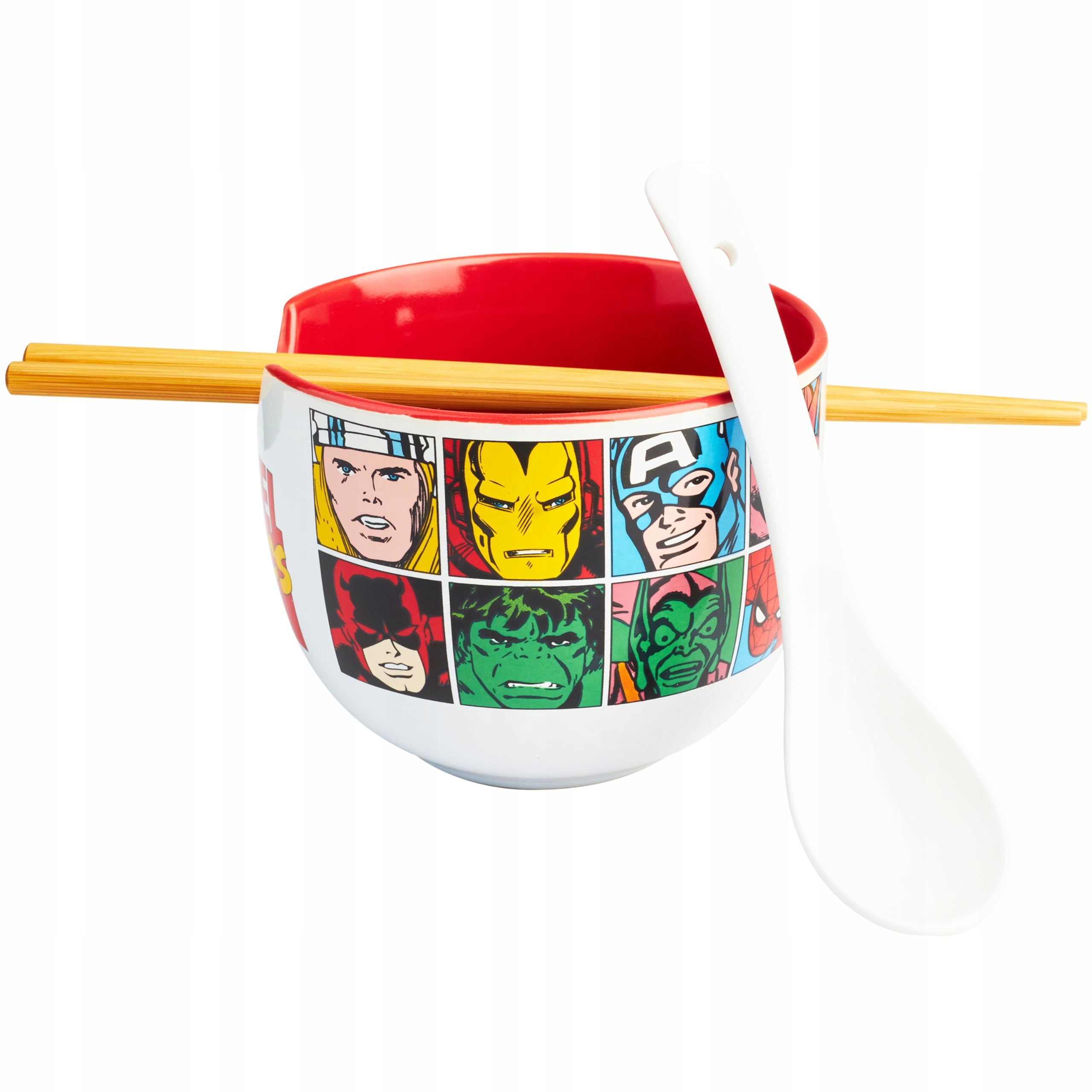 Get Trend Sada na ramena Marvel Komiks 600 ml Miska Lžíce Tyčinky Bambus