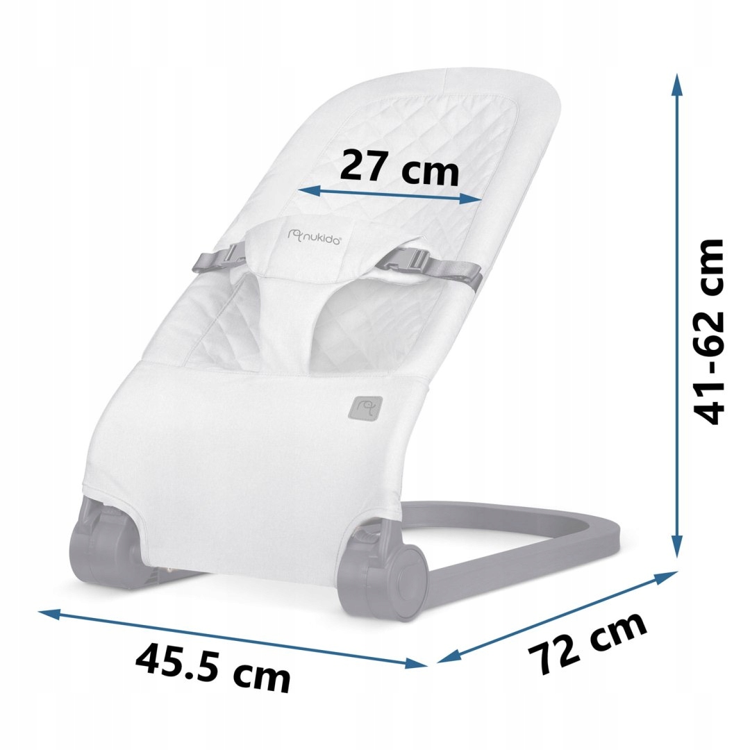 LEŻACZEK BUJACZEK SKŁADANY Z ZABAWKAMI SZARY - jasno szary Rodzaj Leżaczek