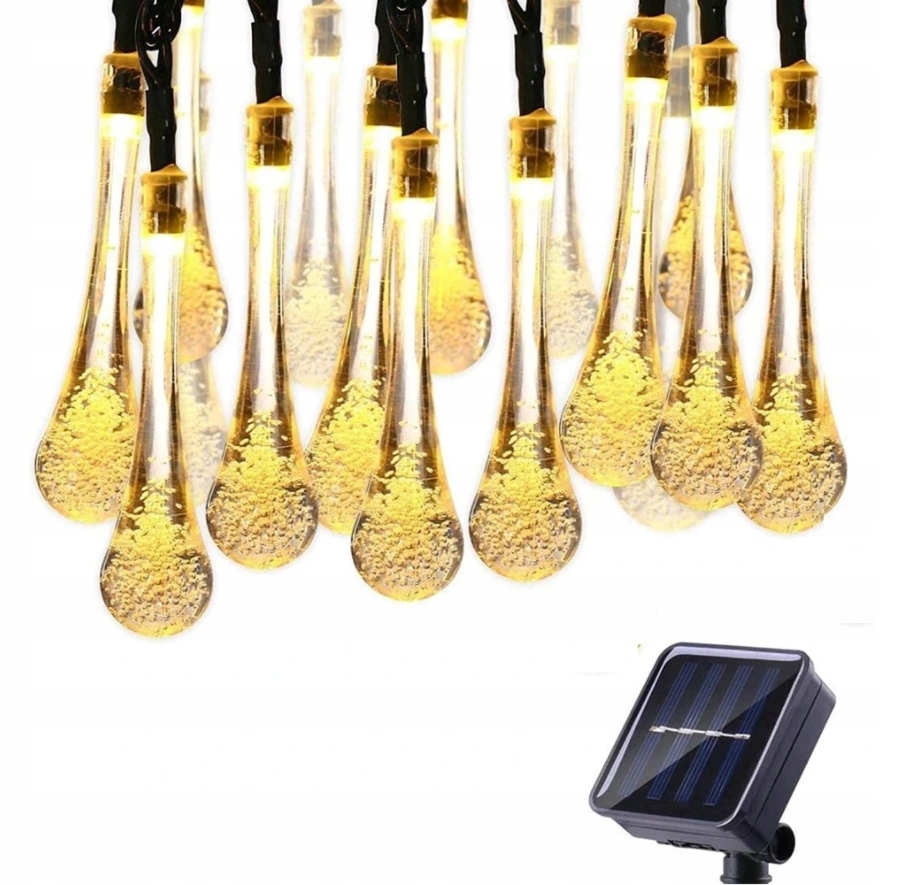 

Girlanda Solarna Kropelki Lampki Ogrodowe Led
