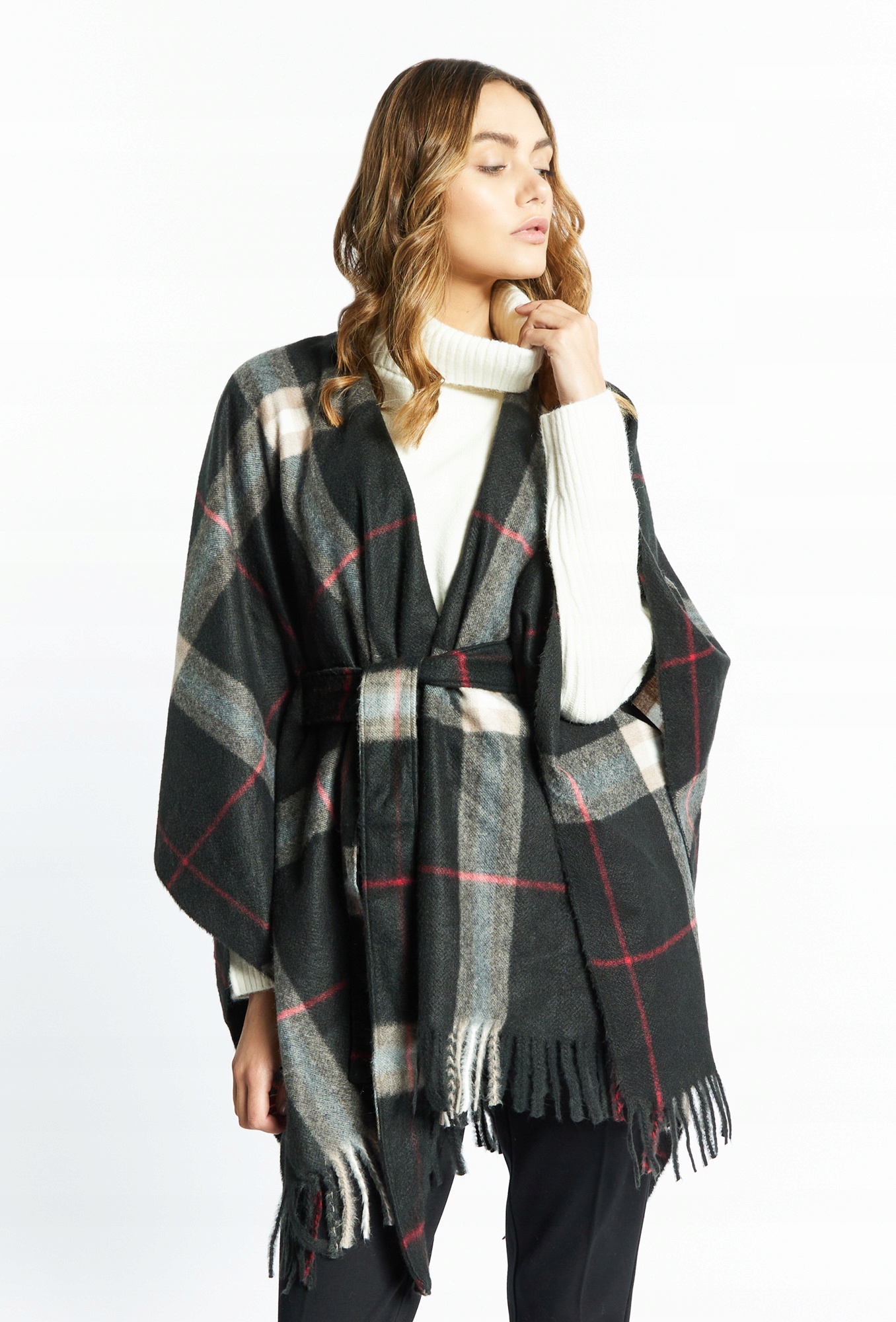 Monnari Ponczo w kratę