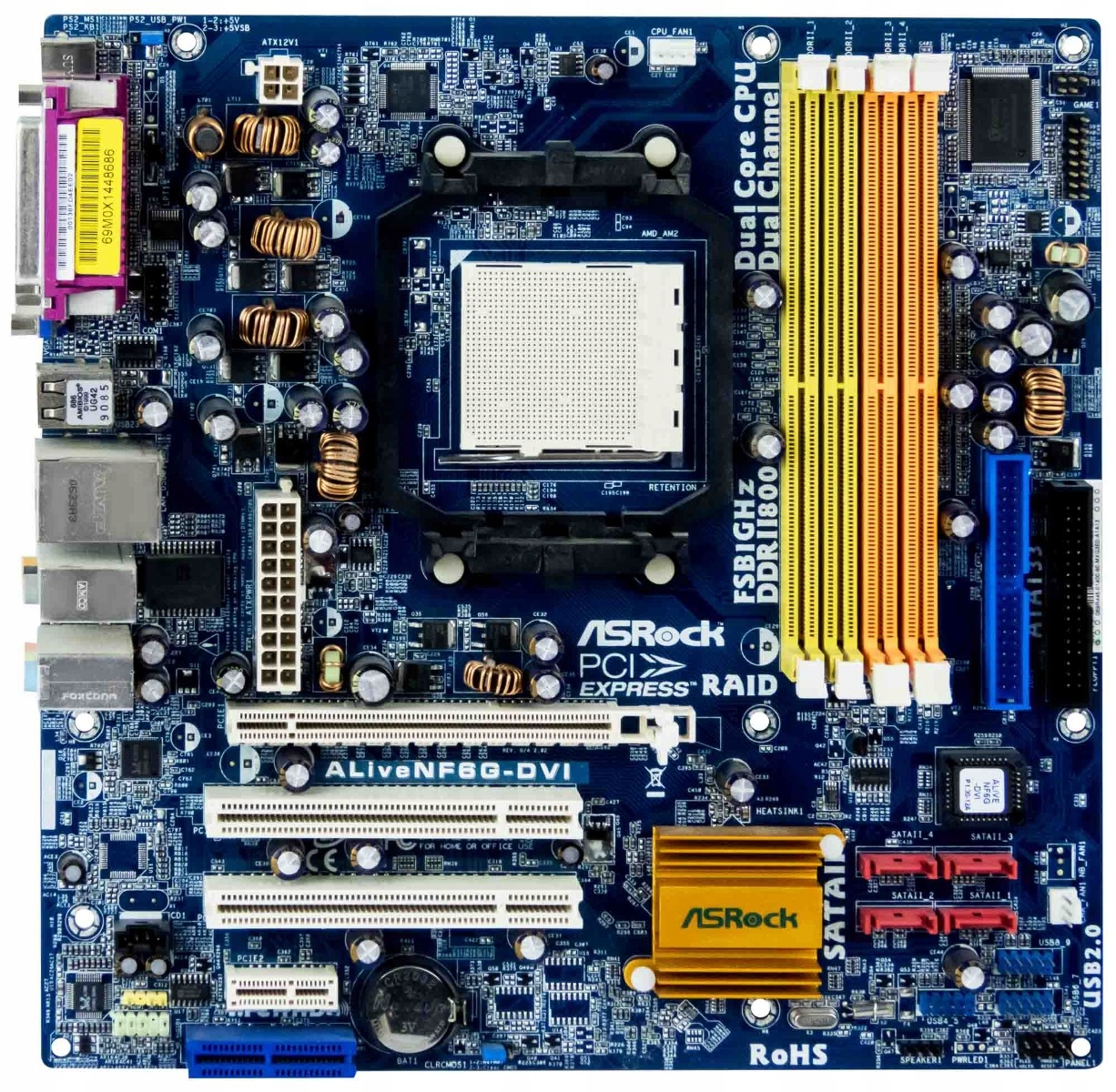 ASRock ALiveNF6G-DVI sAM2 DDR2 Nvidia GeForce 6100