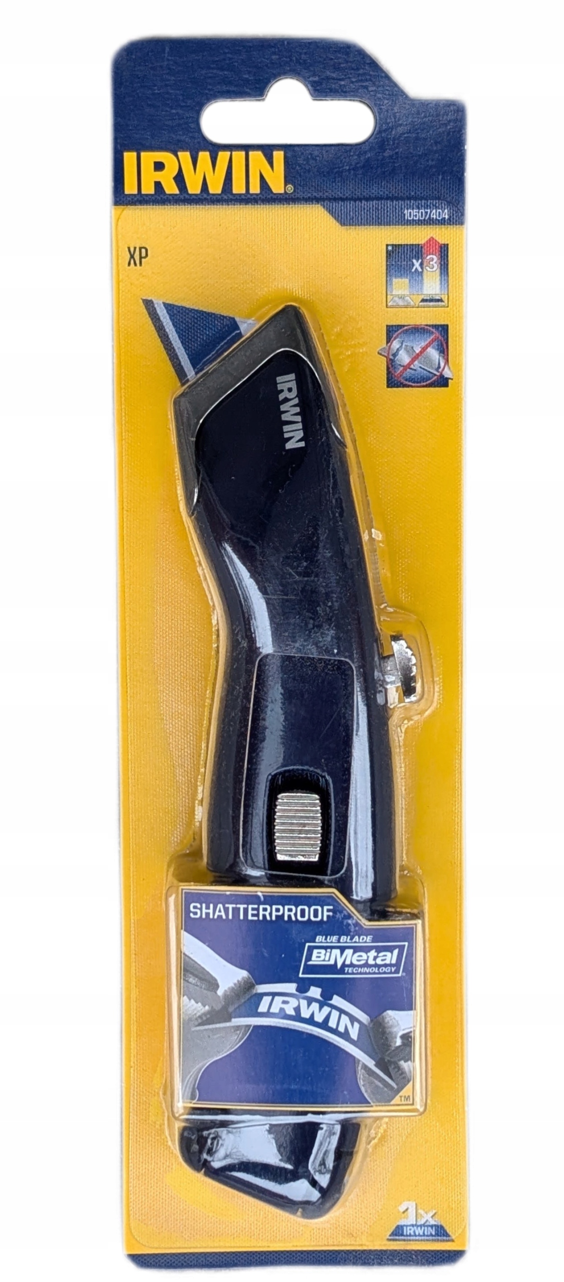 Nóż z wysuwanym ostrzem trapezowym metalowy trapezowy XP Irwin Kod producenta 10507404