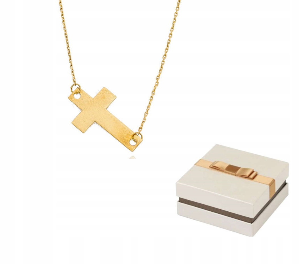 Zlato 585 Zlatý náhrdelník Křížek 14 karátů ZN64