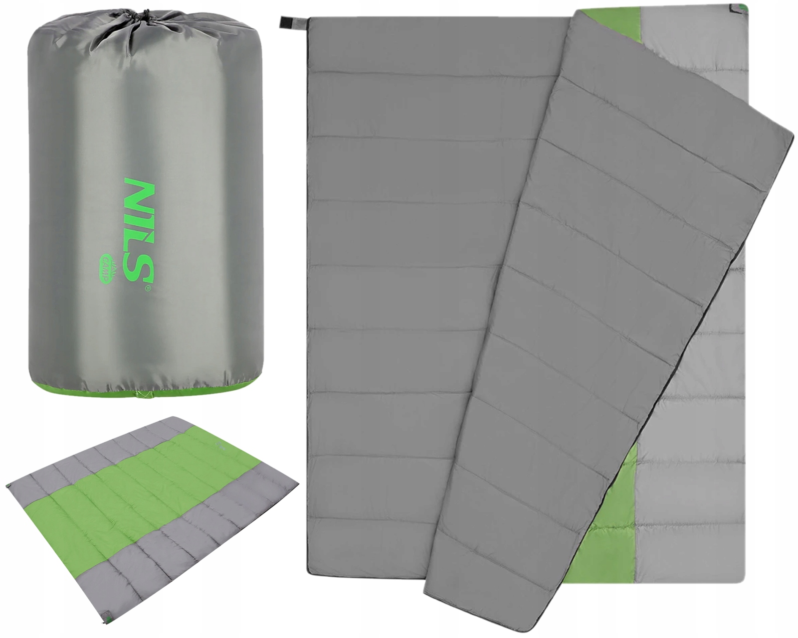 Turistický Spací Pytel Přikrývka Pro 2 Osoby Pod Stan Nils Camp, Dvoulůžkový, Teplý