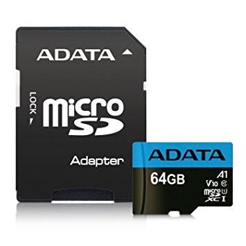 

microSD Premier 64GB UHS1/CL10/A1+adapter