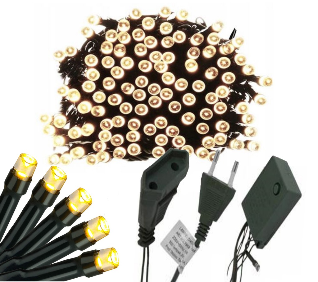 

Lampki Choinkowe 500LED Światełka 40M Białe Ciepłe