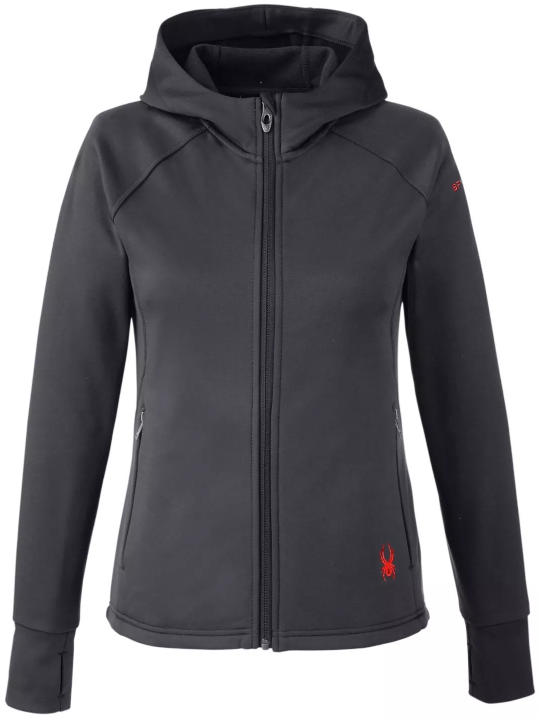 Spyder Hayer dámská sportovní mikina s kapucí na zip funkční šedá M