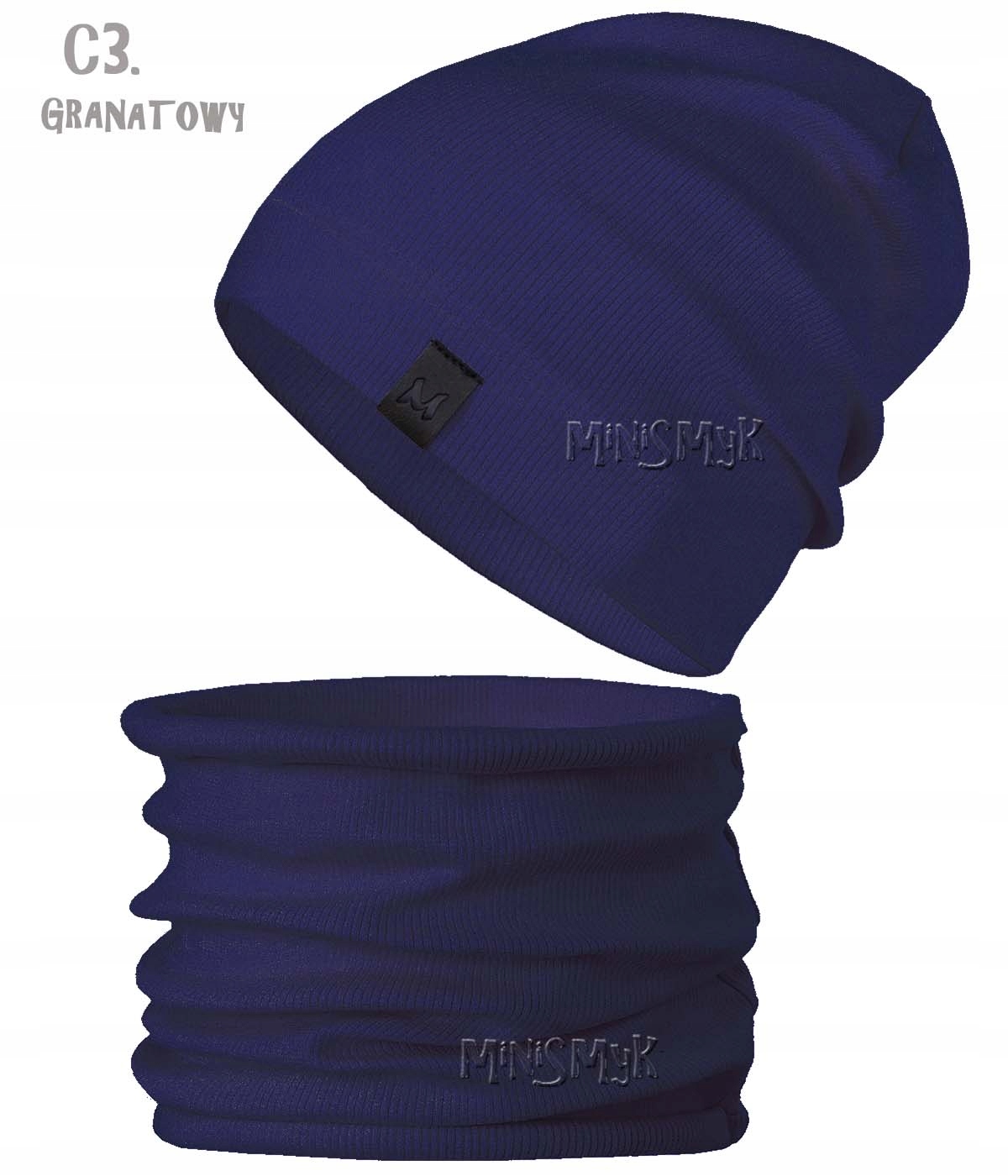 Komplet CZAPKA + TUBA komin beanie PRĄŻEK r. 50-52 Marka Inna marka
