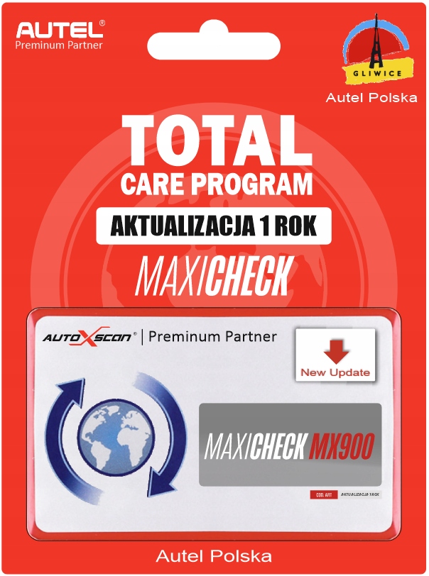 Aktualizace Autel MaxiDAS MX900 1 Rok pouze pro model Z Polské Distribuce!