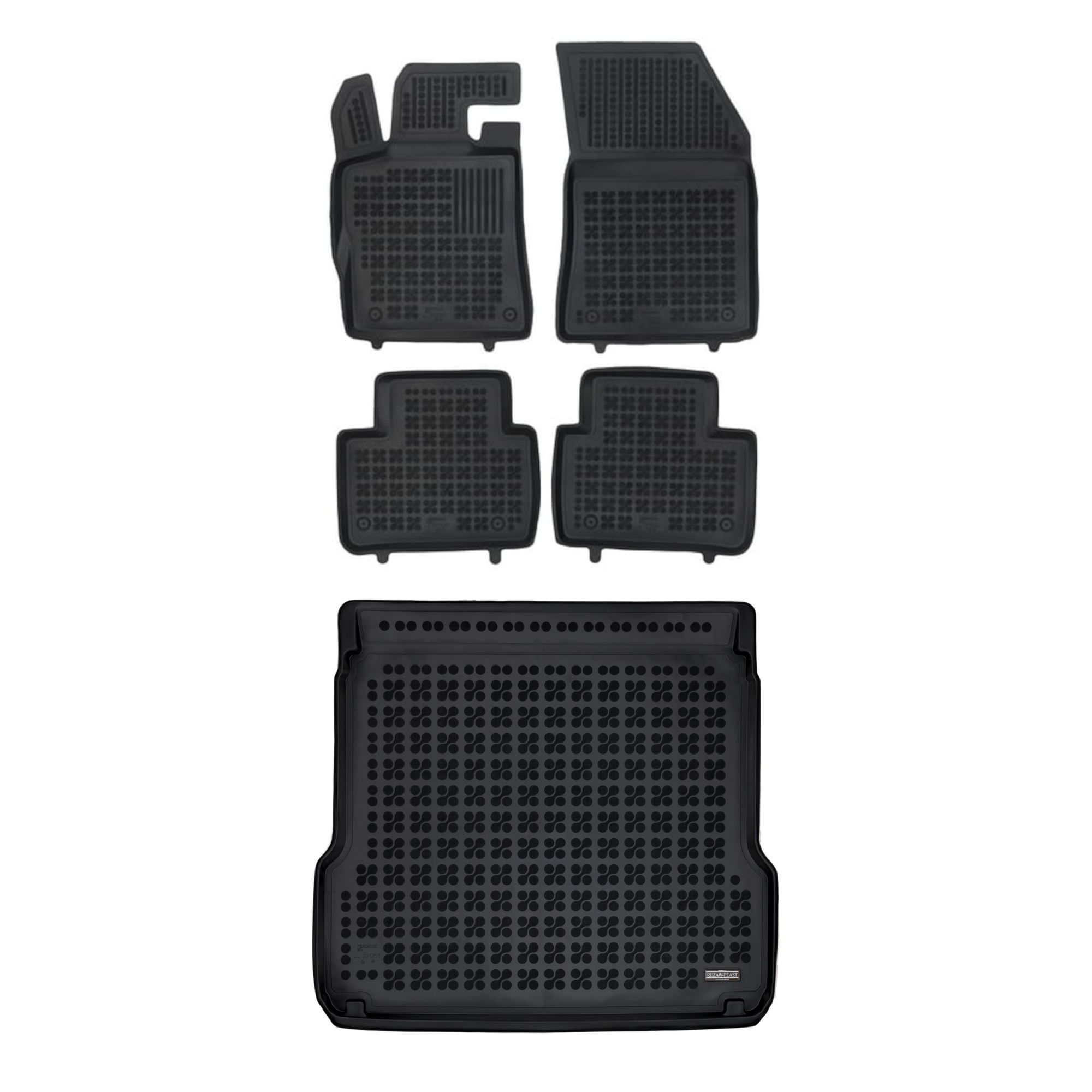 Sada koberčekov čierna gumová rohož čierna pre Opel Astra VI L od roku 2021