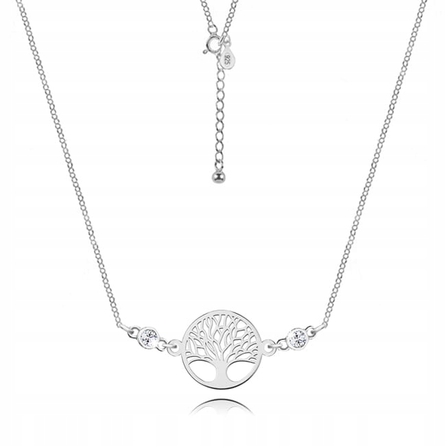 

Celebrytka srebrna drzewko życia i Swarovski