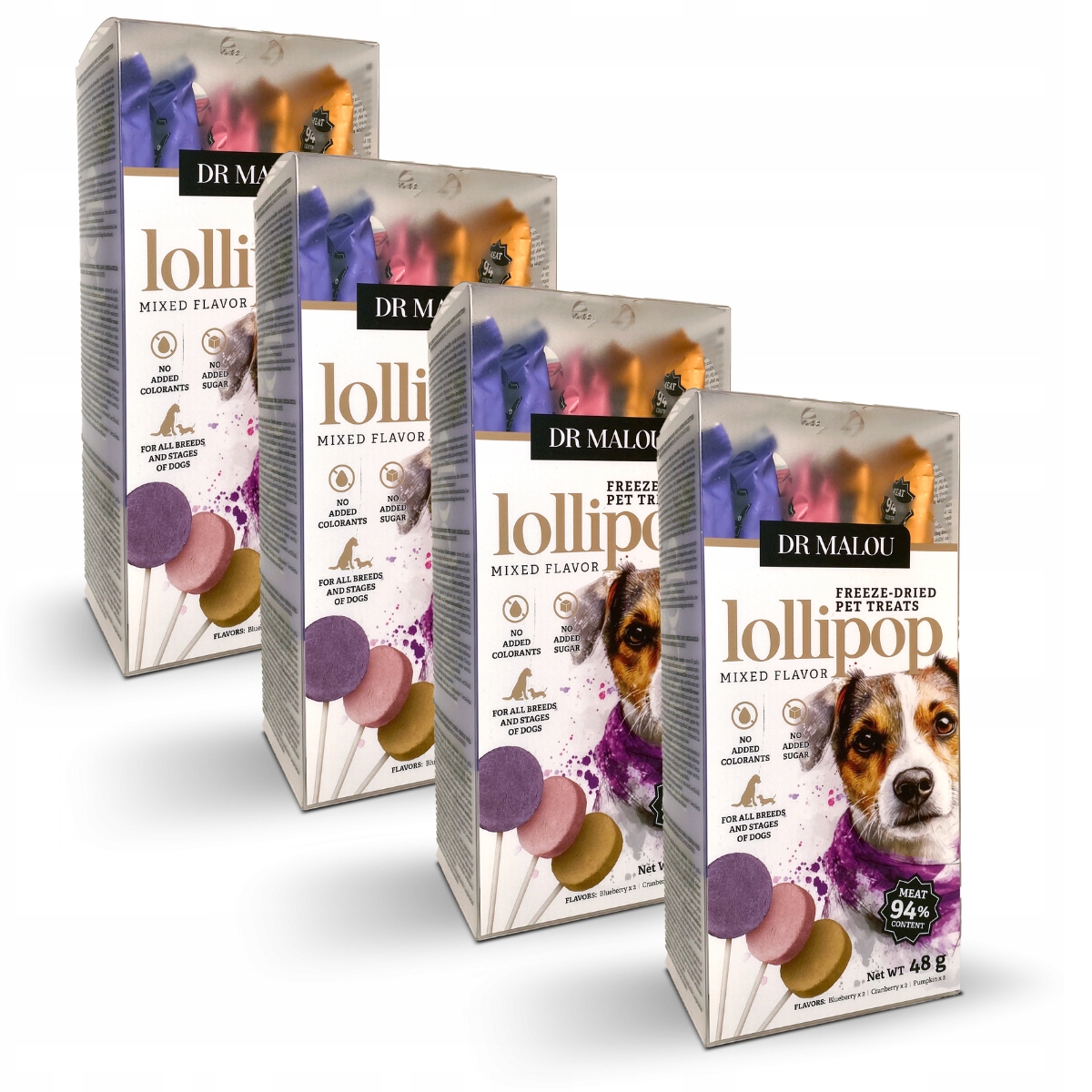 Levně Krmivo pro psy, pamlsky, lízátka pro psy, 4 kusy