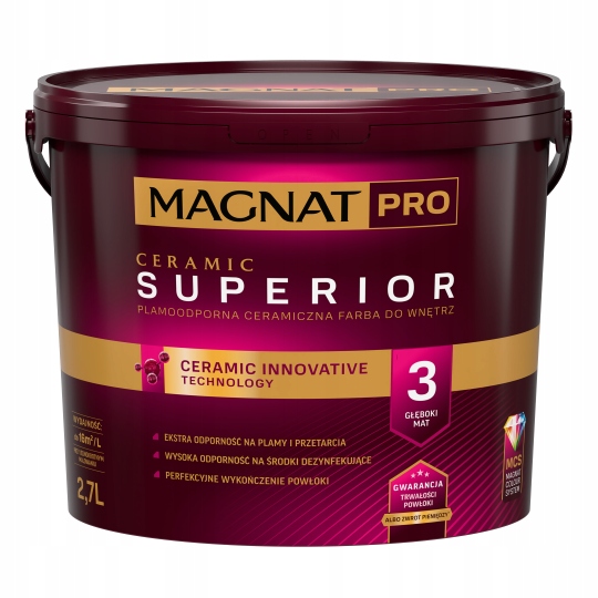 Barva Magnat Pro Ceramic Superior 3 Báza C 2,7L Hluboká Matná Na Barvení