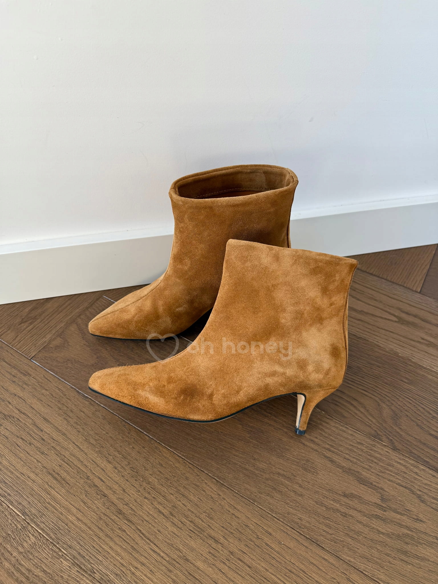 Kotníkové Boty Semišové Přírodní kůže Karamelové Carin 39