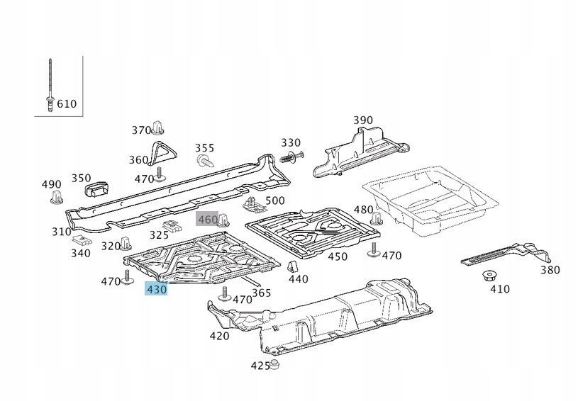 Osłona podwozia Mercedes-Benz A-klasa A1686101508