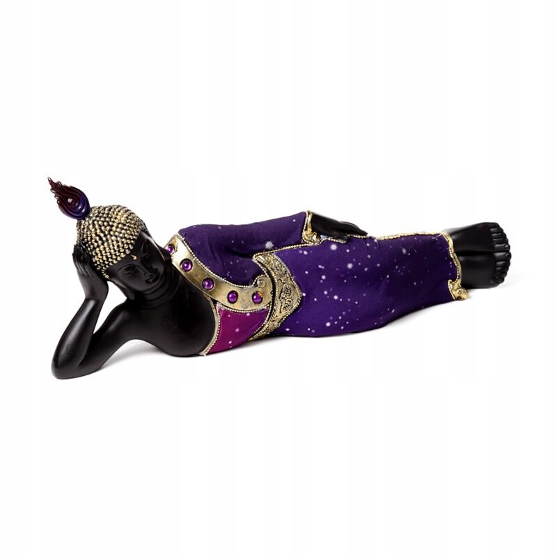 Fialovo-černá figurka Buddha Odpočinek
