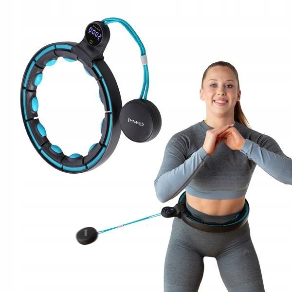 HHM17 Hula Hoop Black/turquoise S Magnety A Závažím Počítadlo Hms