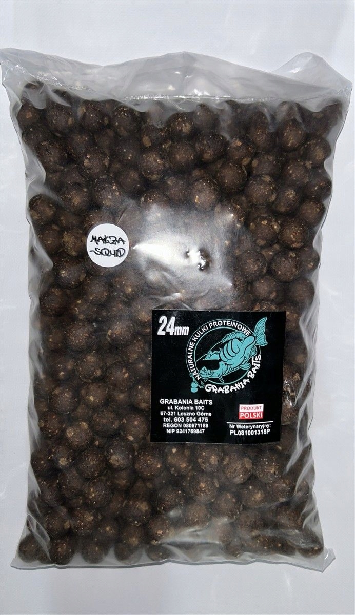 Kulki proteinowe GrabaniaBaits Małża Squid 24mm 5kg