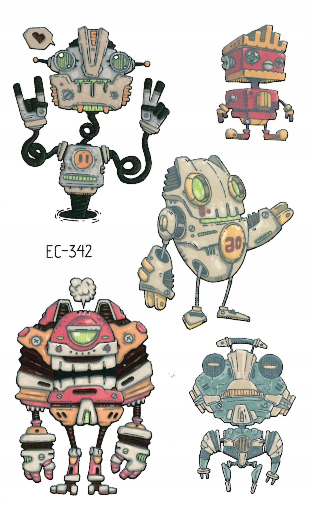 

Tatuaże zmywalne dla dzieci Roboty EC342