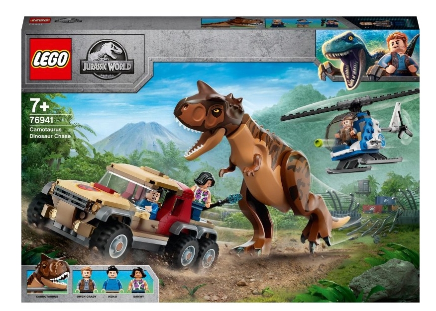 

Klocki Lego Jurasic Jurajski Pościg za karnotaurem