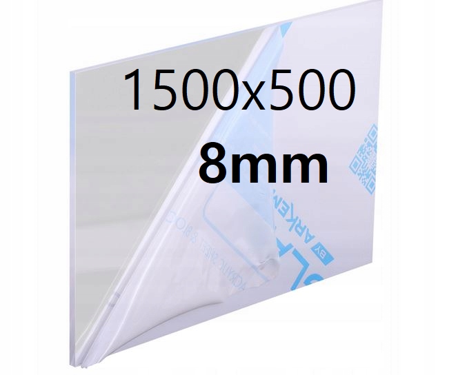 Pleksi /plexi Plexa Plexa Bezbarvá na míru 1500x500x8 mm Akrylová Deska