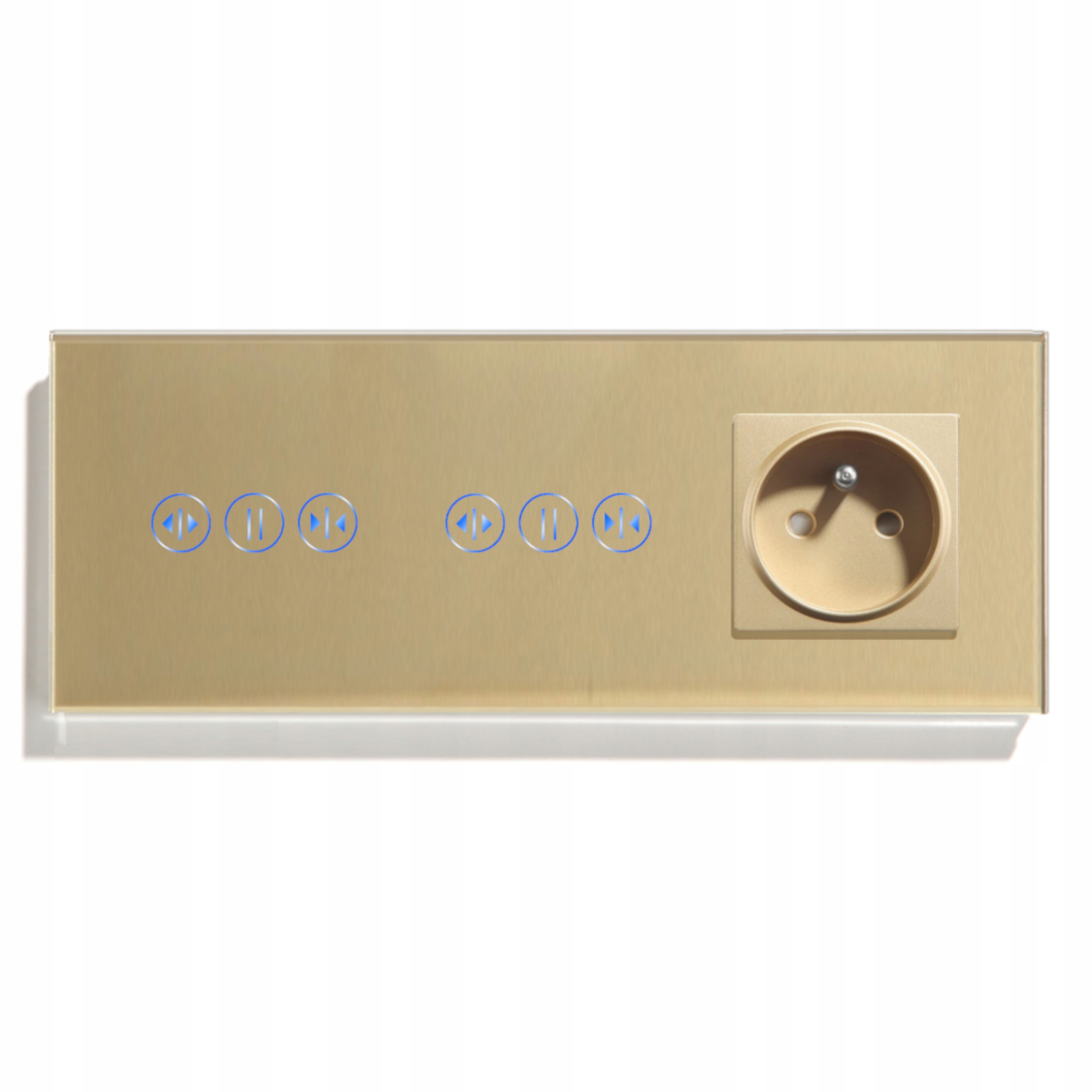 Dvojitý Dotykový Ovládač Roliet Wifi Tuya Zásuvka Kontakt Sklo