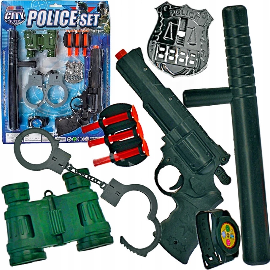 

Zestaw Policyjny Policjant Kajdanki Pistolet