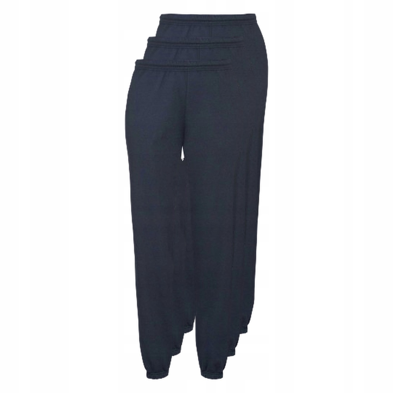 3x Pánské tepláky s lemem Fruit Of The Loom tmavě modré L