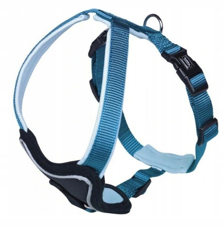 Szelki Nobby Guard Comfort Preno Premium M/L 50-60cm/30mm Błękitne