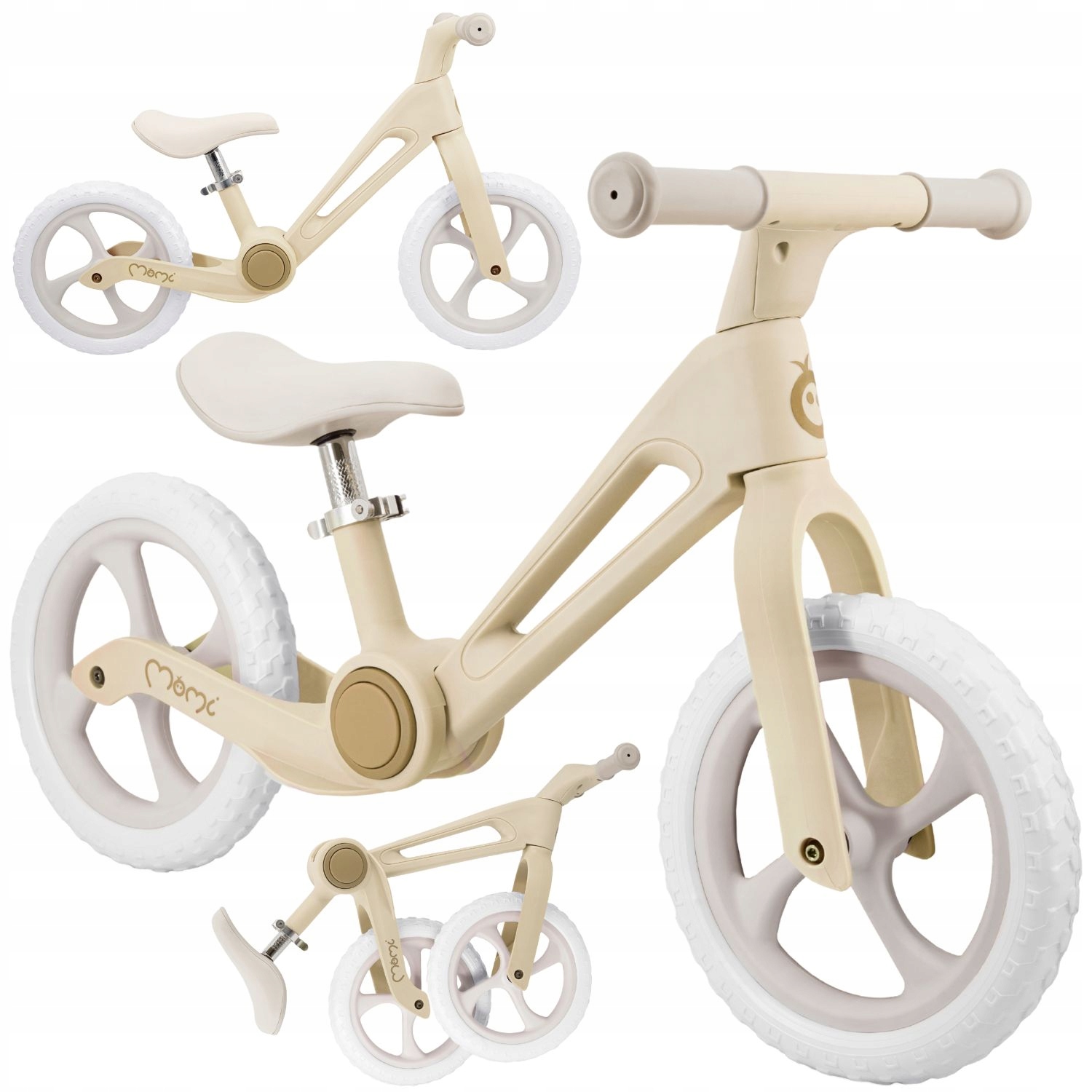 Rowerek biegowy MoMi Noru żółty od 2 lat lekki regulacja składany