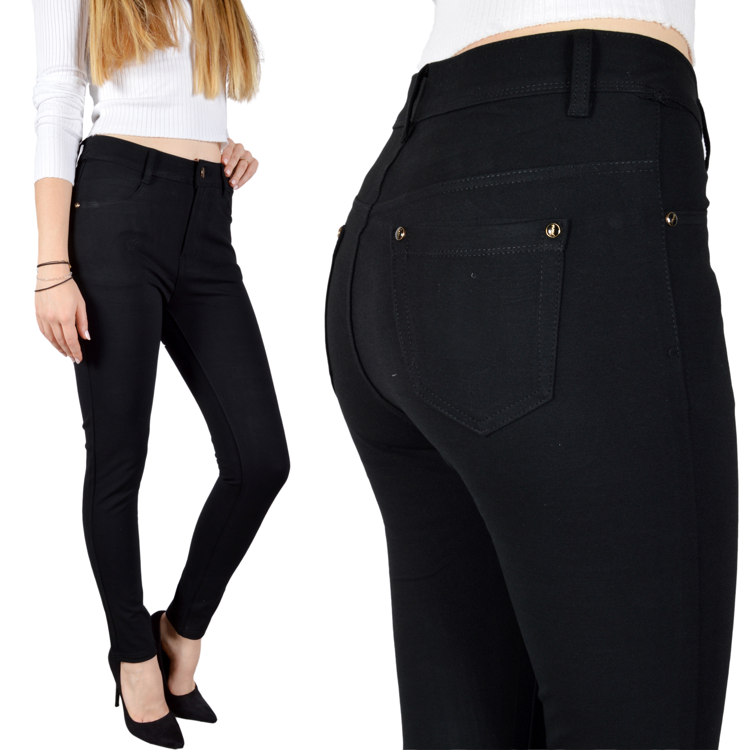 

Damskie Eleganckie Spodnie Modelujące Cygaretki #