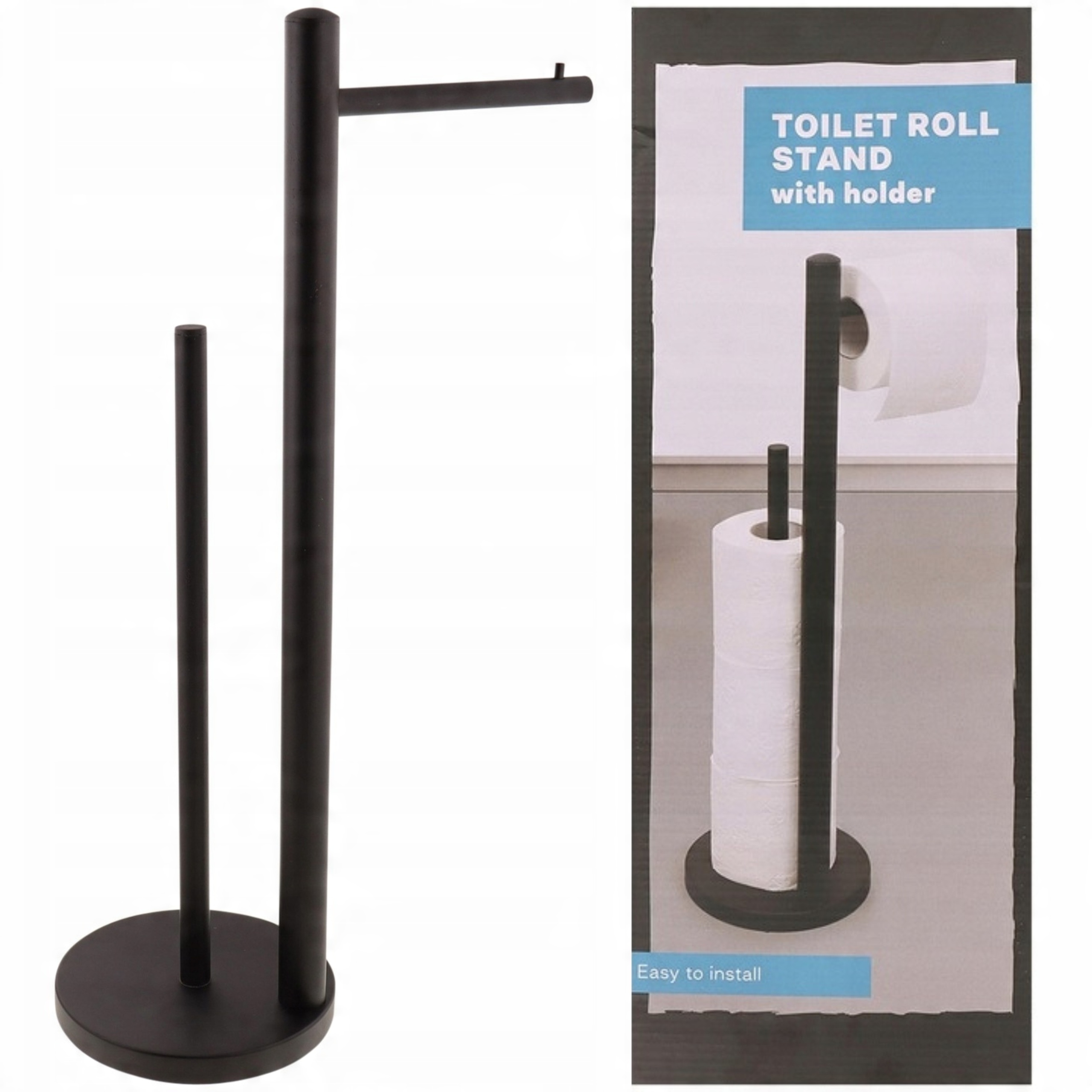 

Stojak I Uchwyt Na Papier Toaletowy Metalowy 51 cm