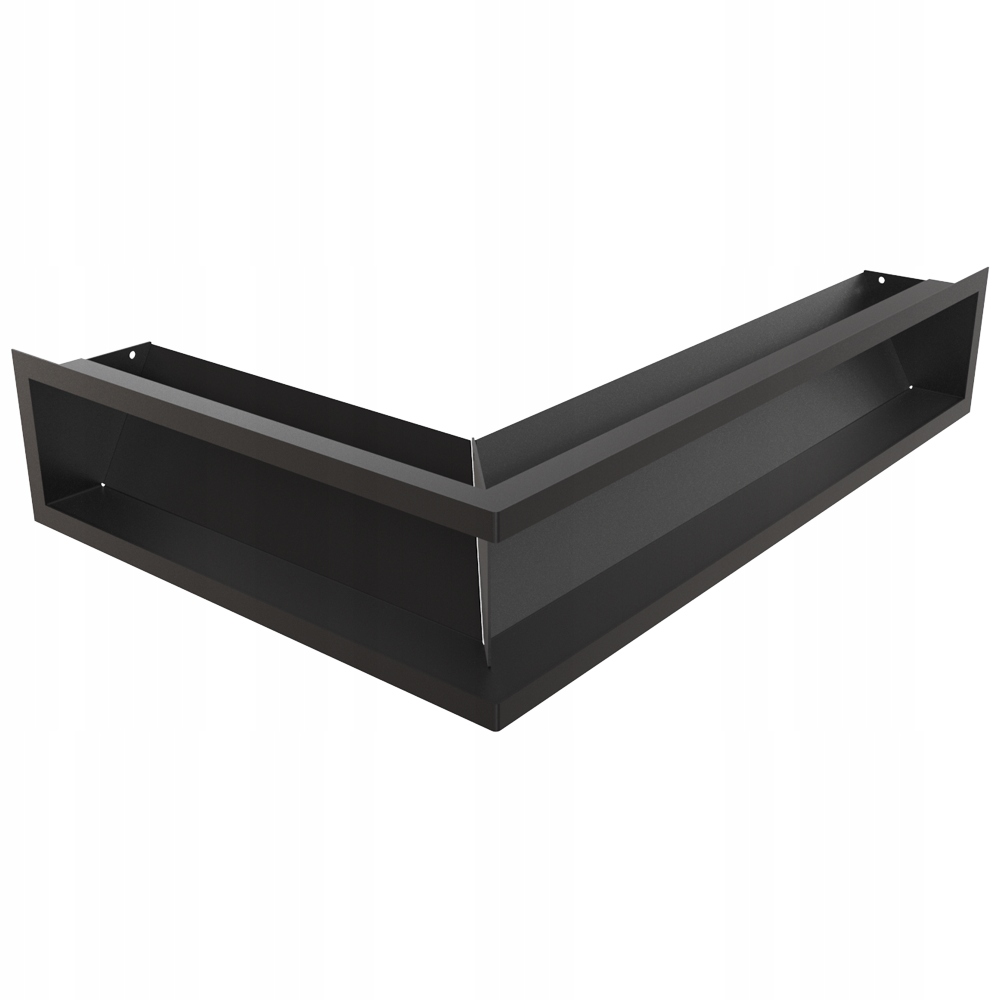 Ventilačná mriežka Luft Rohová Kratki 12x60x40 Čierna Ozdobná Výstupná
