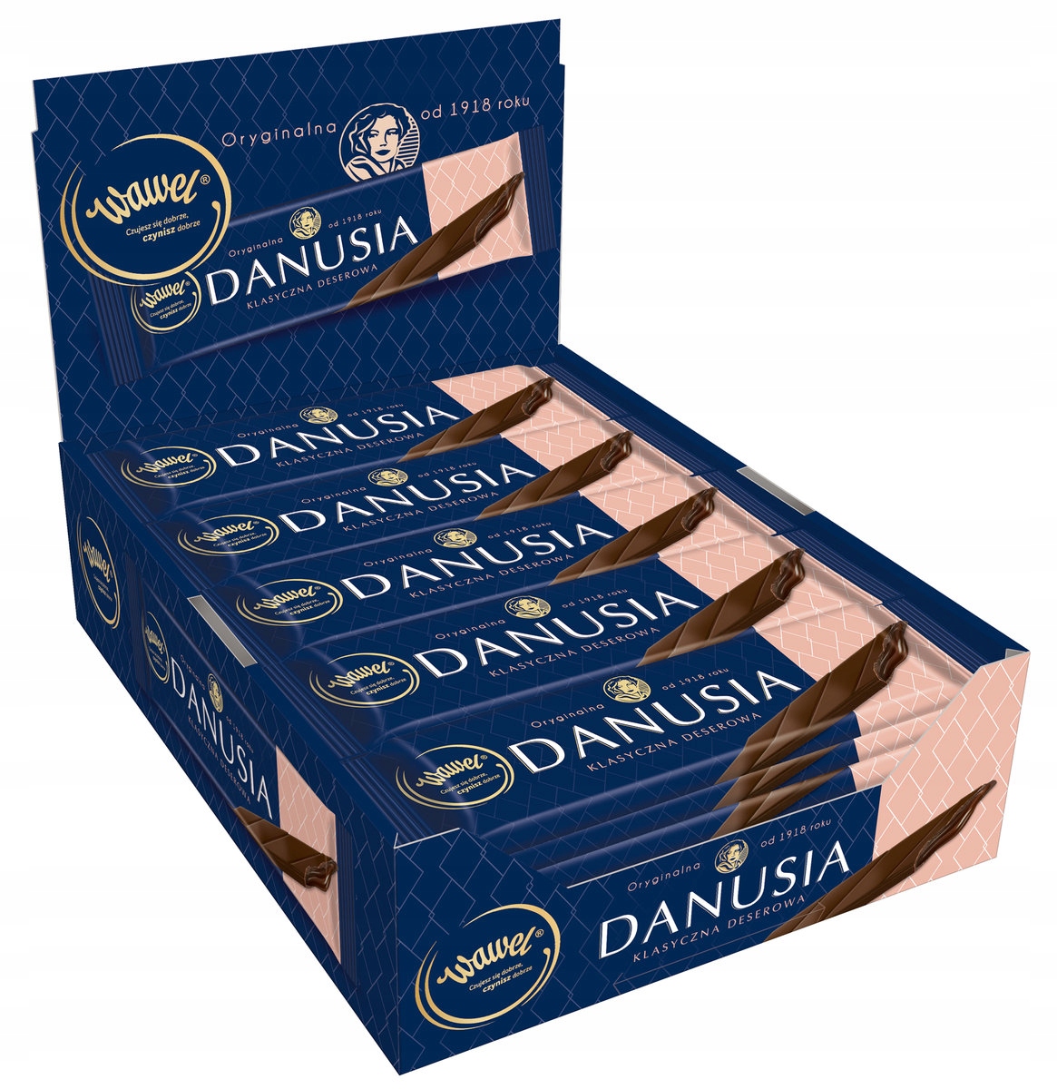 Levně 35 x 38 g Wawel Danusia Classic mini čokoláda tyčinka s alkoholem Karton