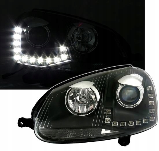 LAMPY VW GOLF 5 03-09 LED-STARLINE BLACK DRL