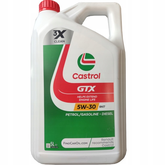 CASTROL GTX 5W30 RN17 14L MB 226.52 RENAULT RN17 + ZAWIESZKA Kod producenta 15CC30