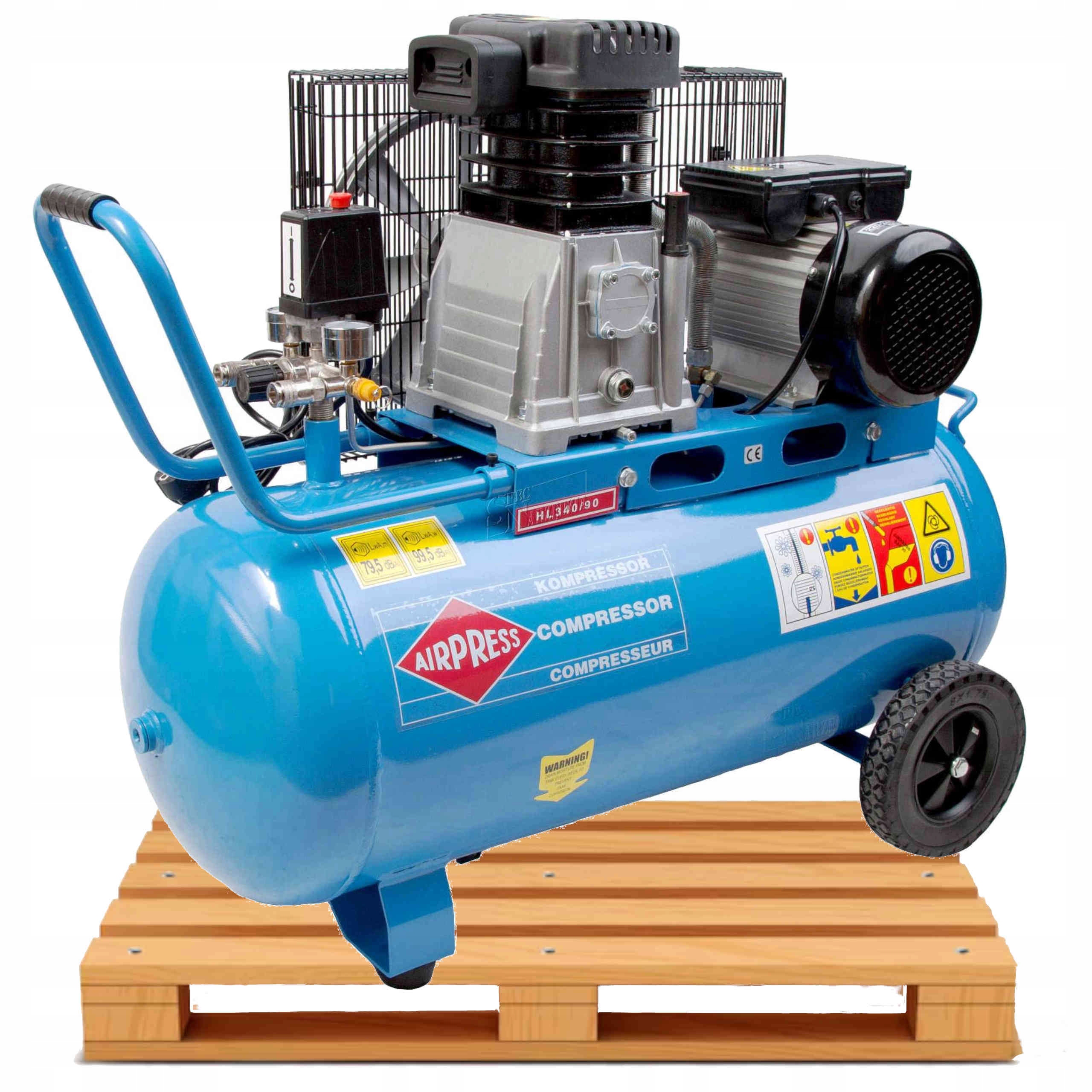 AIRPRESS SPRĘŻARKA KOMPRESOR TŁOKOWY HL340-90 8BAR