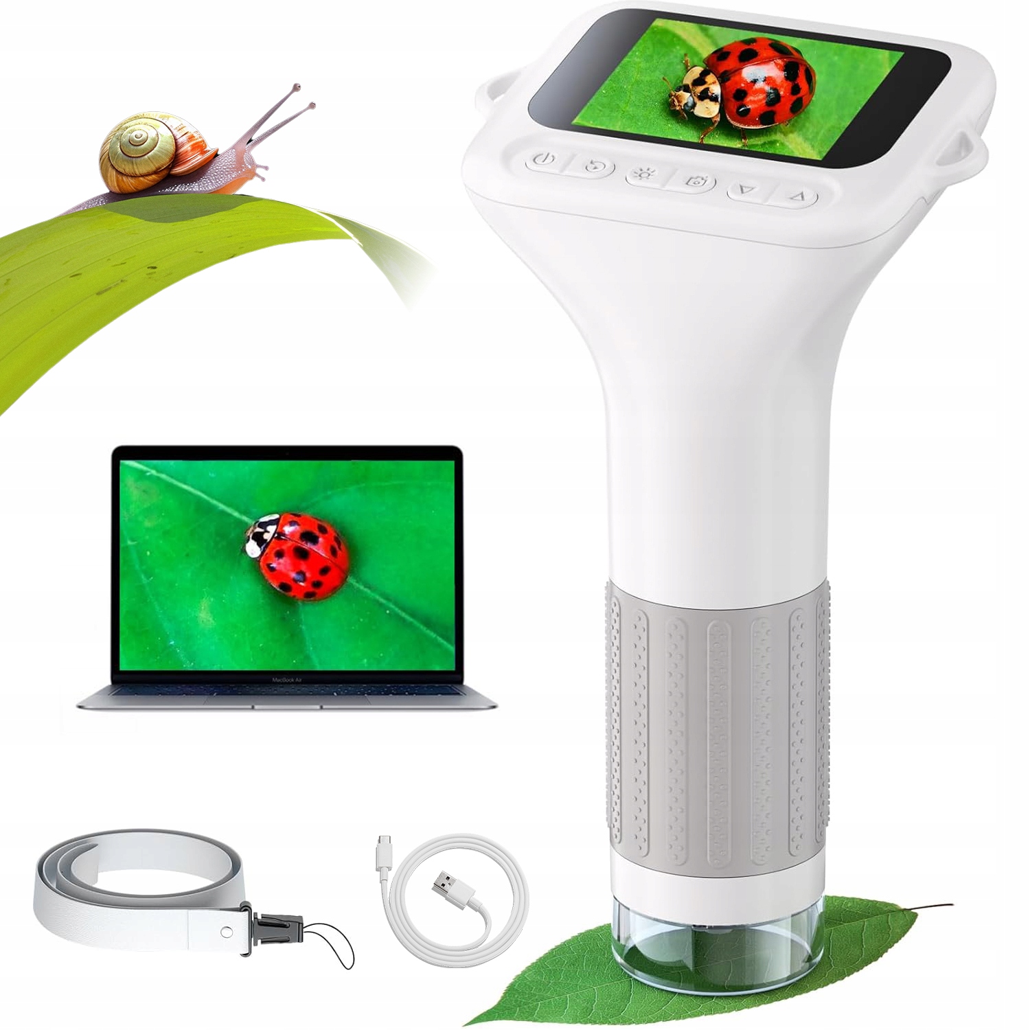 1000X Digitální kapesní optický mikroskop pro děti s Led přiblížením Hd