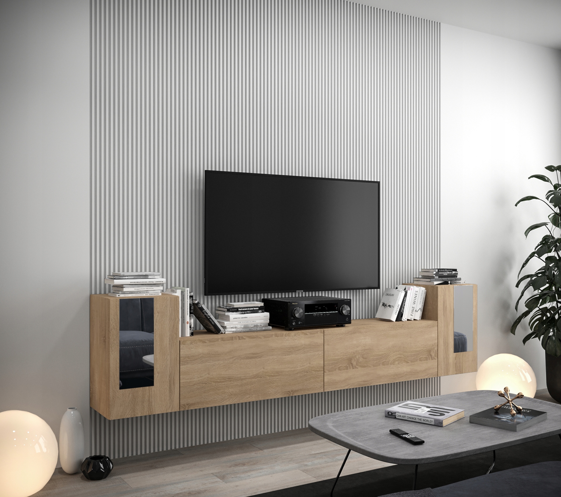 Meblościanka Do Salonu Zestaw Mebli Mat C87 1B Marka Prime-Home