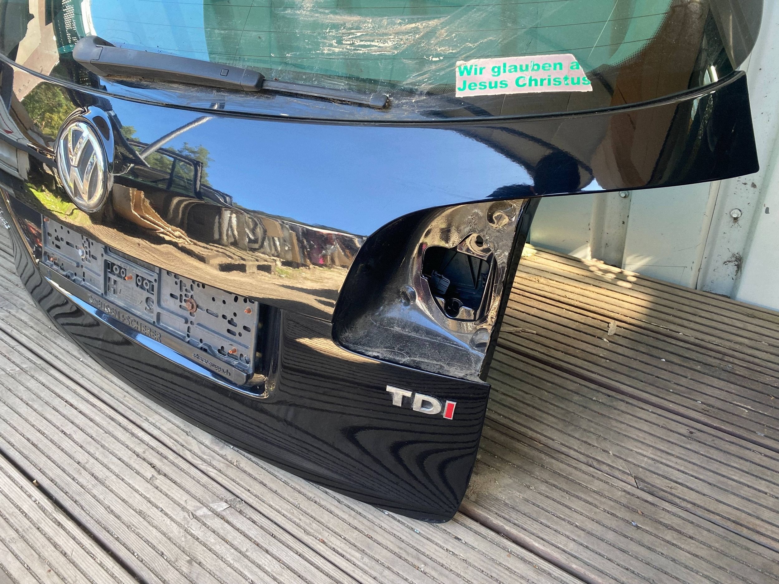 VW GOLF VI plus complete trunk door boot rear part LC9X black nice