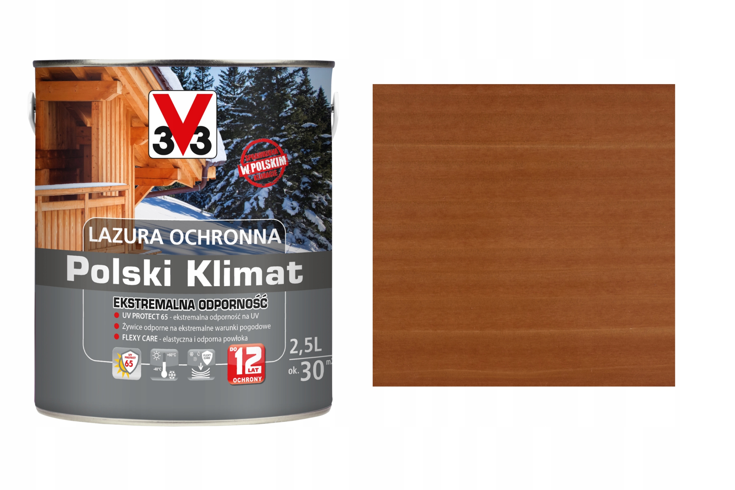 Lazura V33 Polski Klimat 12 lat Sosna Oregon. 2,5L