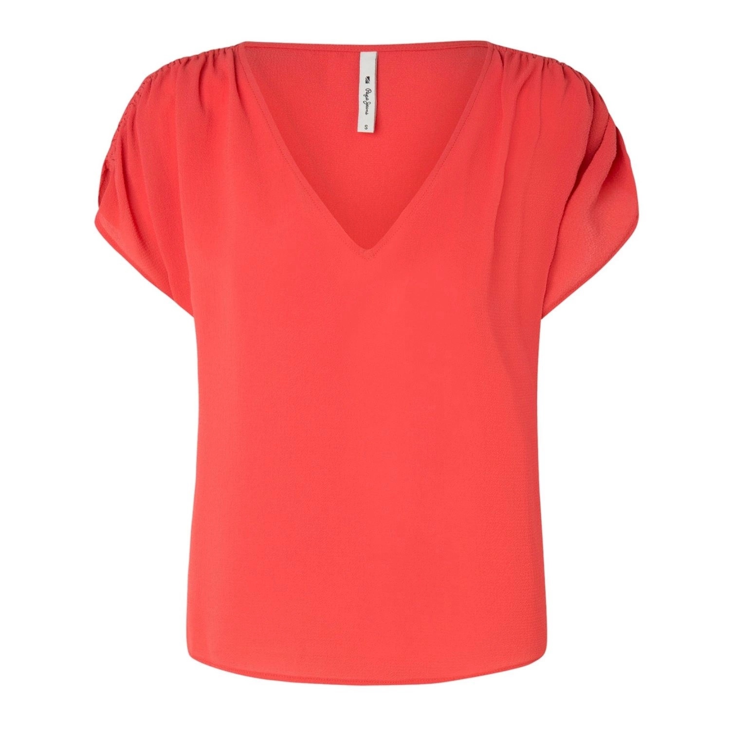 Dámská tenká dámská halenka Pepe Jeans Geovanna, červená, volná, velikost vel.