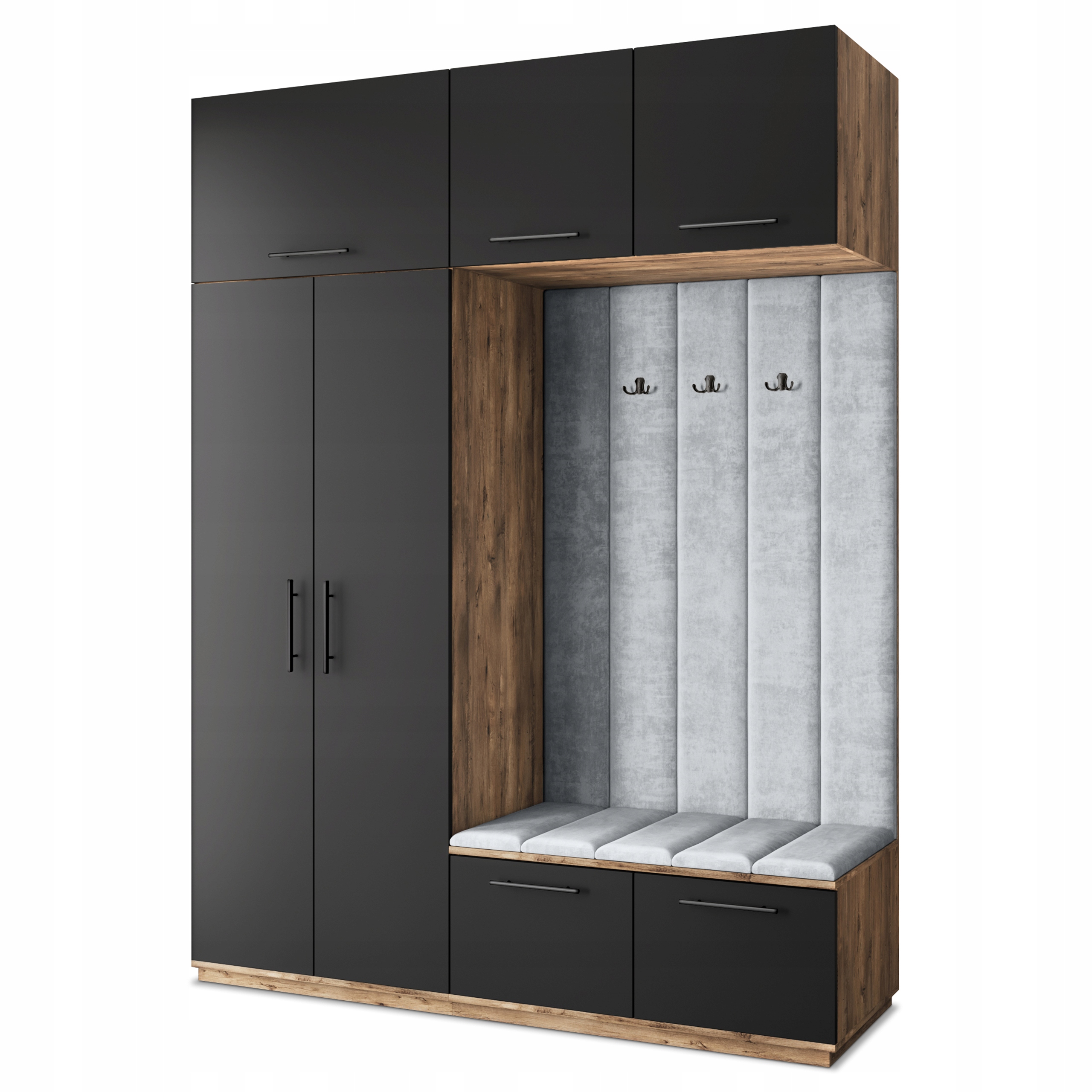 Šatní skříň Rema 180/240/60 cm Skříň do předsíně Moderní dub lefkas