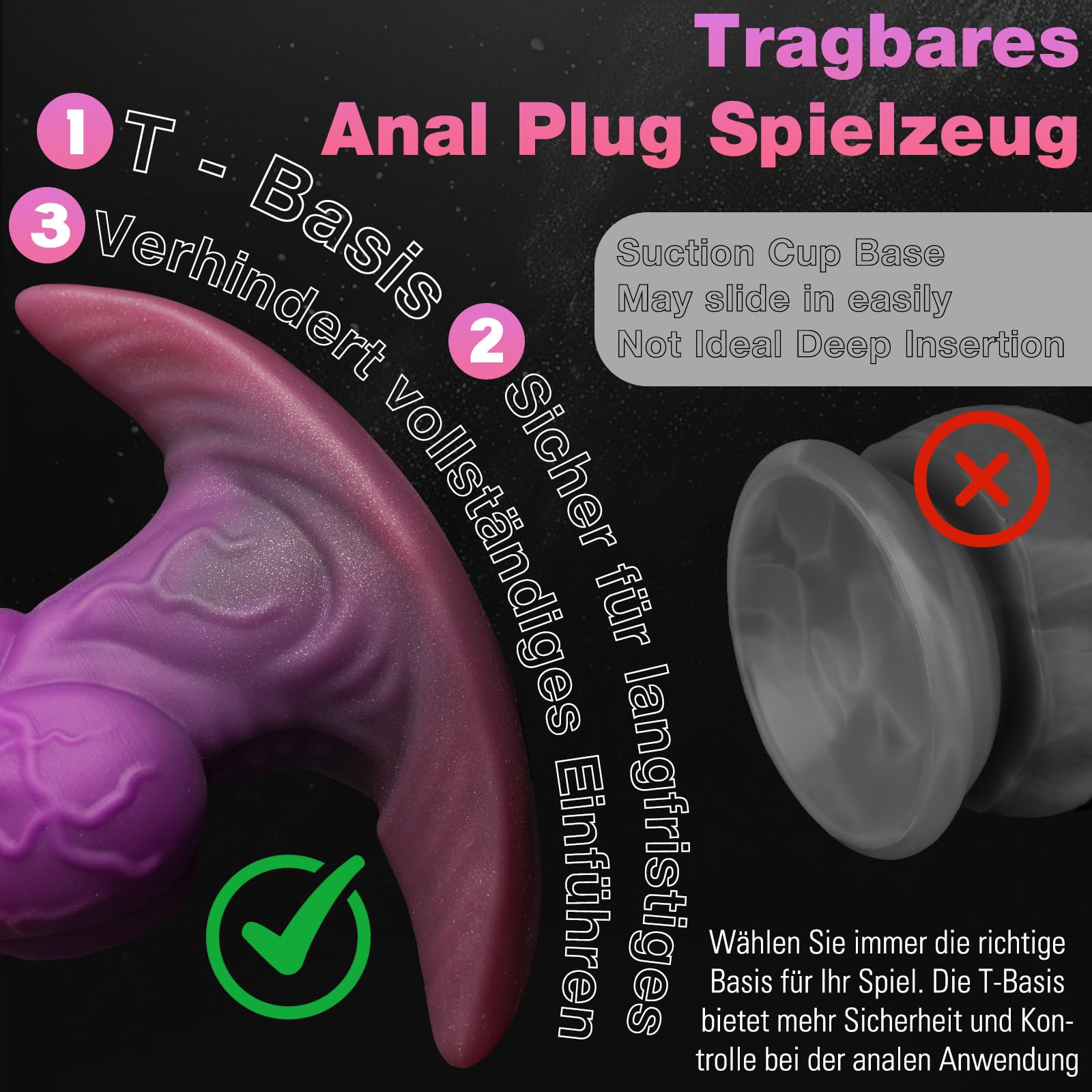 WAKELUST Analplug 15 CM Dla Mężczyzn i Kobiet Silikonowy Fantasy Plug — miniatura 6