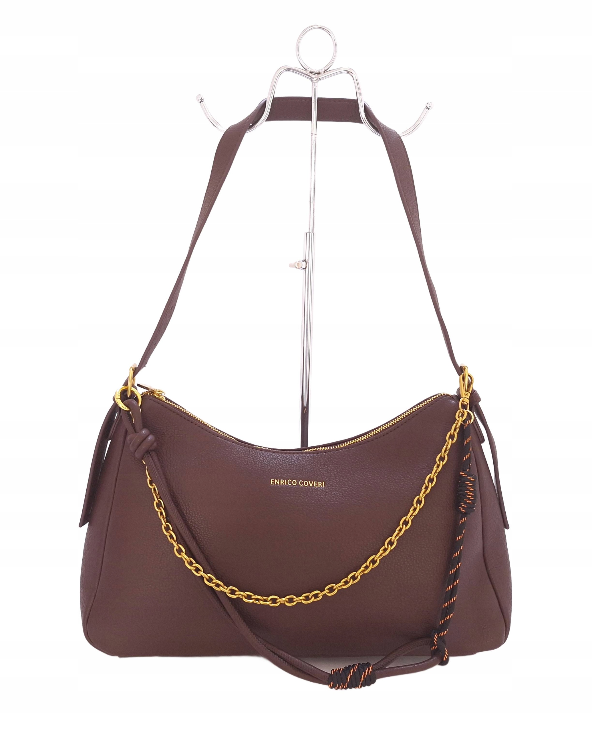 Dámská hnědá kabelka přes rameno Enrico Coveri EC2166#