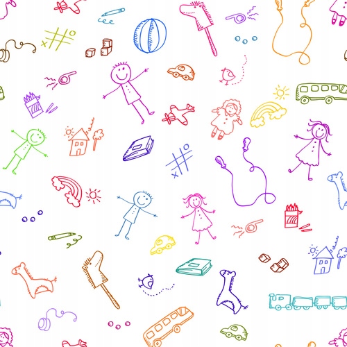 

Fototapeta flizelina na wymiar zabawki wzór