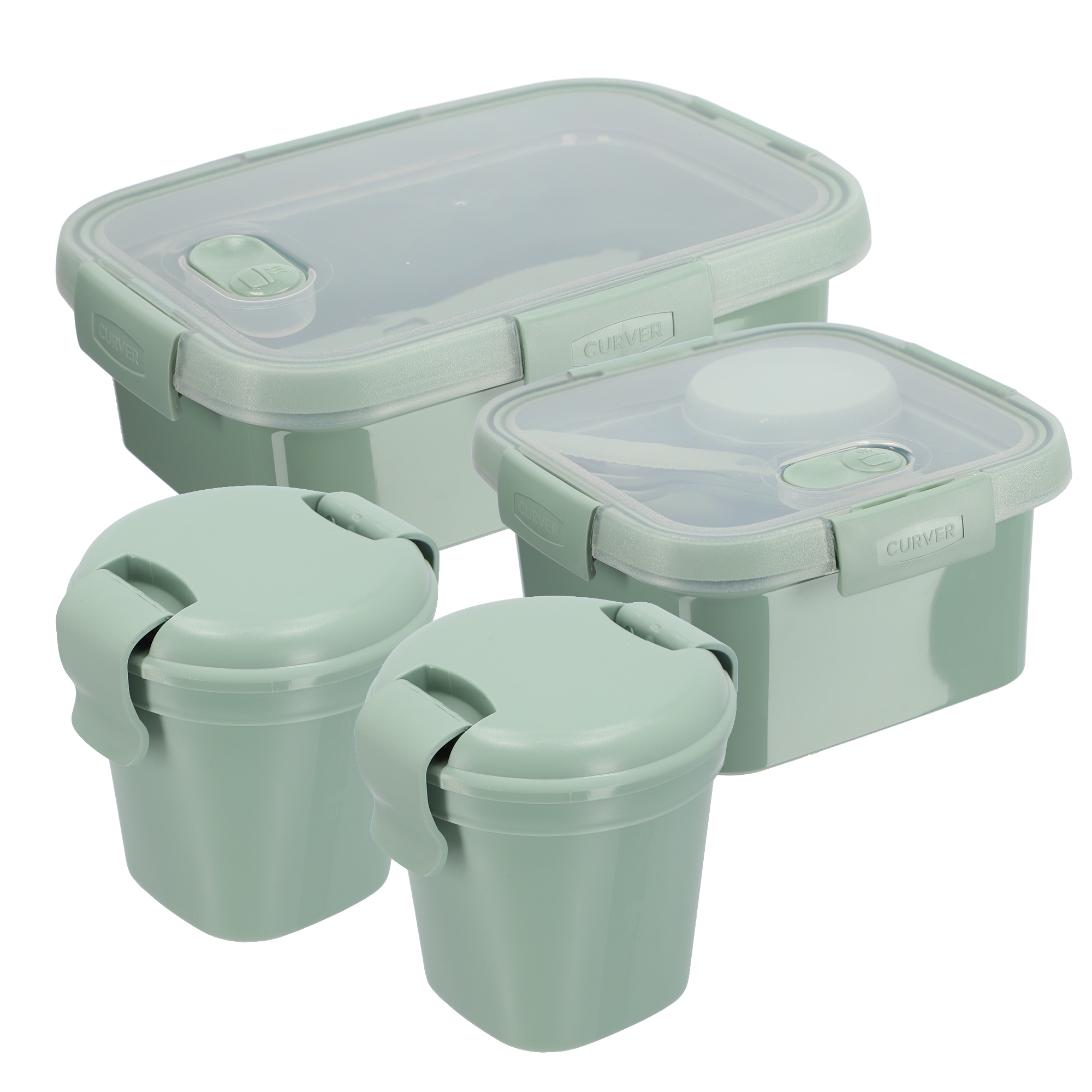 

Curver Zestaw 2 Pojemniki 2 Kubki Na Żywność Eko