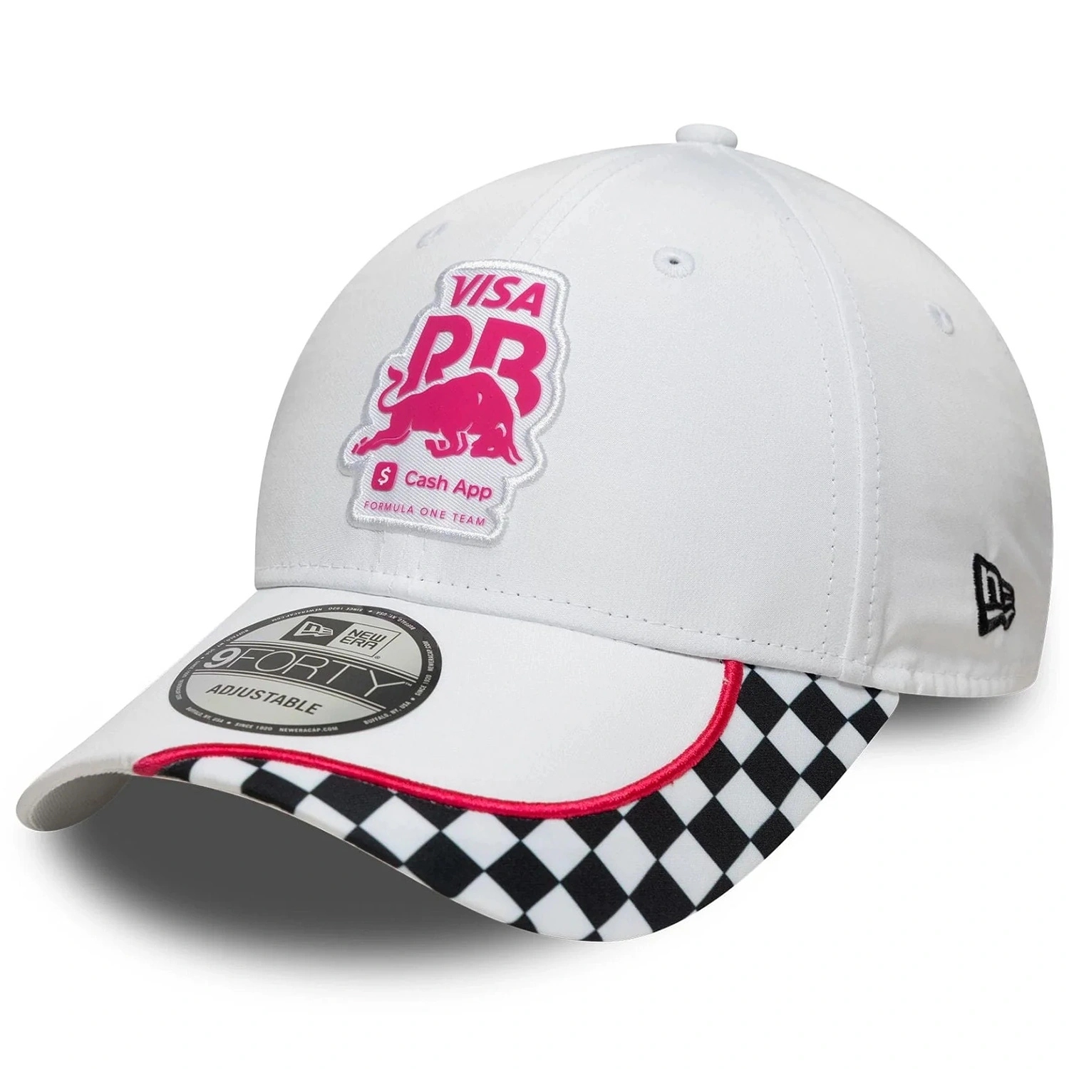 Čepice Visa Cash App Rb F1 New Era 9Forty Checkerboard bílá