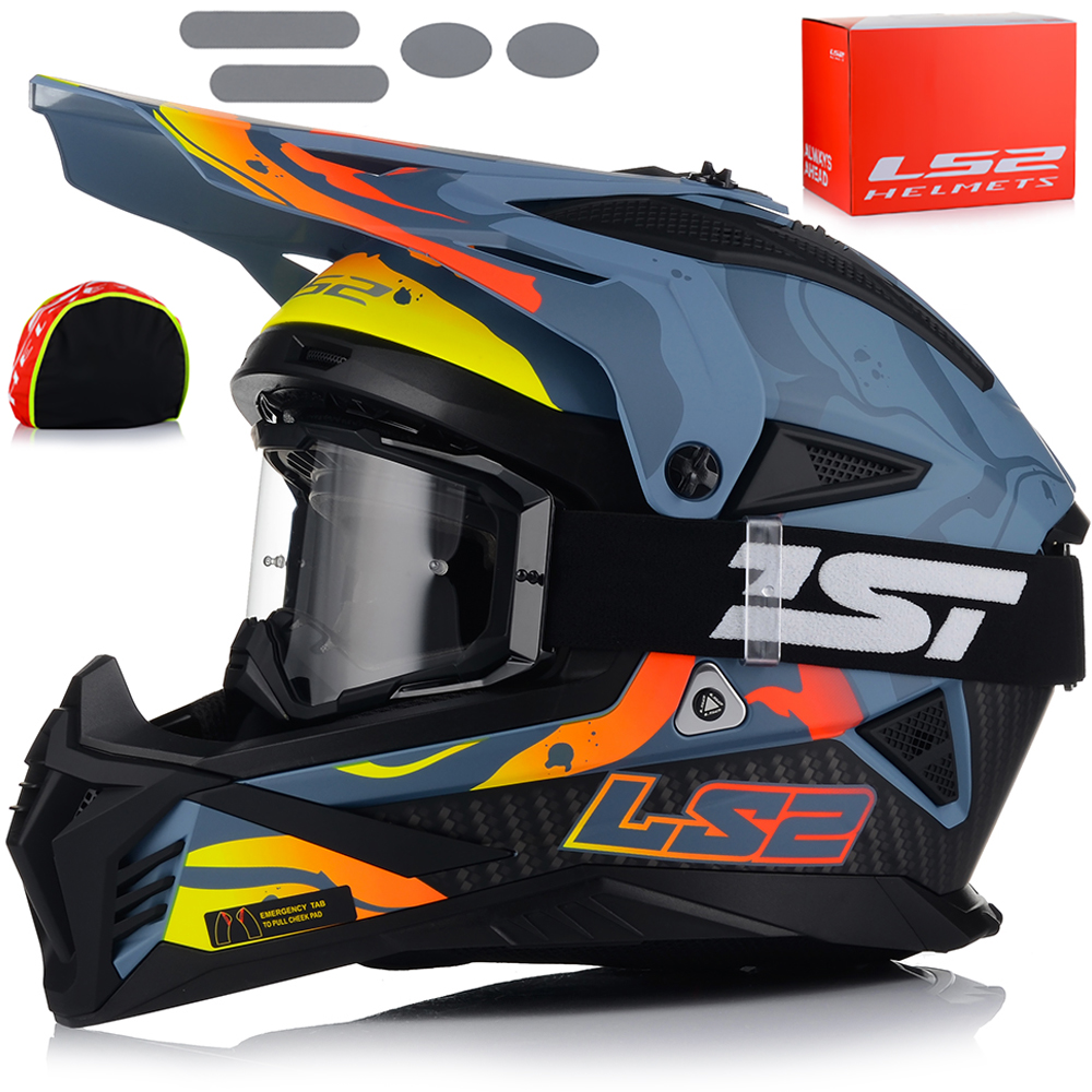 Motocyklová Prilba LS2 MX708 Fast II Okuliare Lehký Enduro Cross Štvorkolka Atv